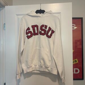 Champion White San Diego State University SDSU Classic Twill Sweatshirt